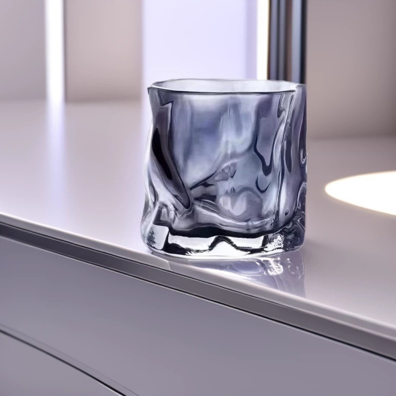 Cești mici electroplacate colorate Twist, din sticlă, pentru ceai și vin, ideale ca cadouri de afaceri