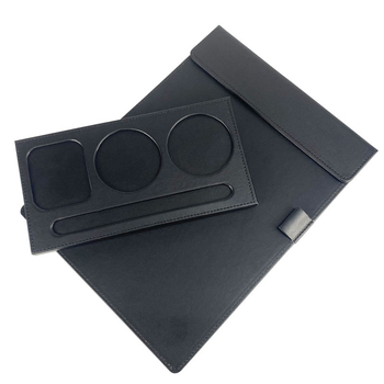 Mapă de piele A4 cu clip magnetic pentru tablă, dosar de documente pentru birou și întâlniri, personalizabilă