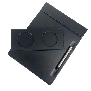 Mapă de piele A4 cu clip magnetic pentru tablă, dosar de documente pentru birou și întâlniri, personalizabilă