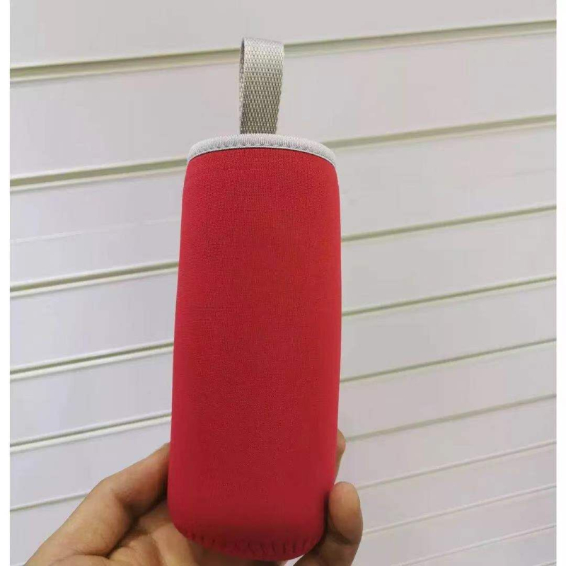 Husă creativ-minimalistă neagră pentru pahar din sticlă, pentru călătorii, în stoc