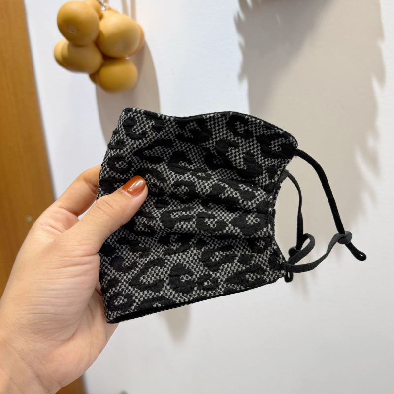 Ženska zimska maska s leopard uzorkom, topla, prozračna, otporna na vjetar i prašinu, za vožnju biciklom