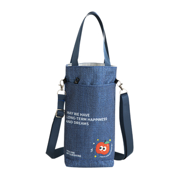 Geantă de stocare pentru sticlă de apă, curea crossbody, husă portabilă pentru termos, capacitate mare