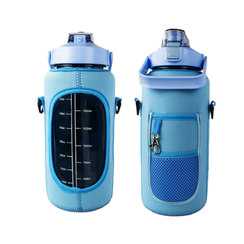 Husă din neopren pentru sticla de apă, pentru sporturi în aer liber, protecție anti-cădere și curea cross-body