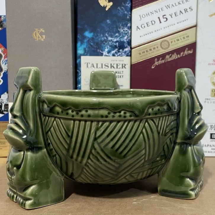 Vas ceramic pentru punch cu cană tiki, 1000 ml, pahar de cocktail