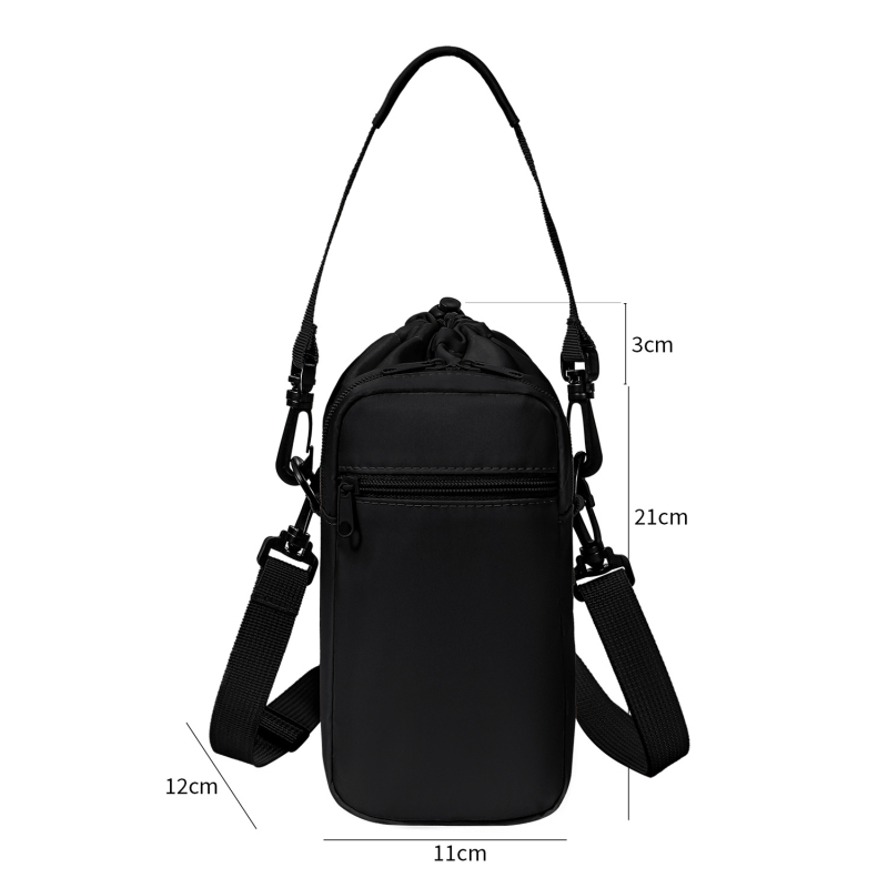 Geantă termică pentru sticlă de apă, multifuncțională, cu curea crossbody, pentru exterior, capacitate mare