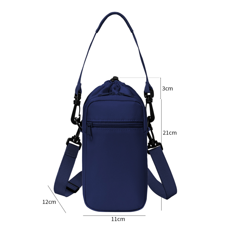 Geantă termică pentru sticlă de apă, multifuncțională, cu curea crossbody, pentru exterior, capacitate mare