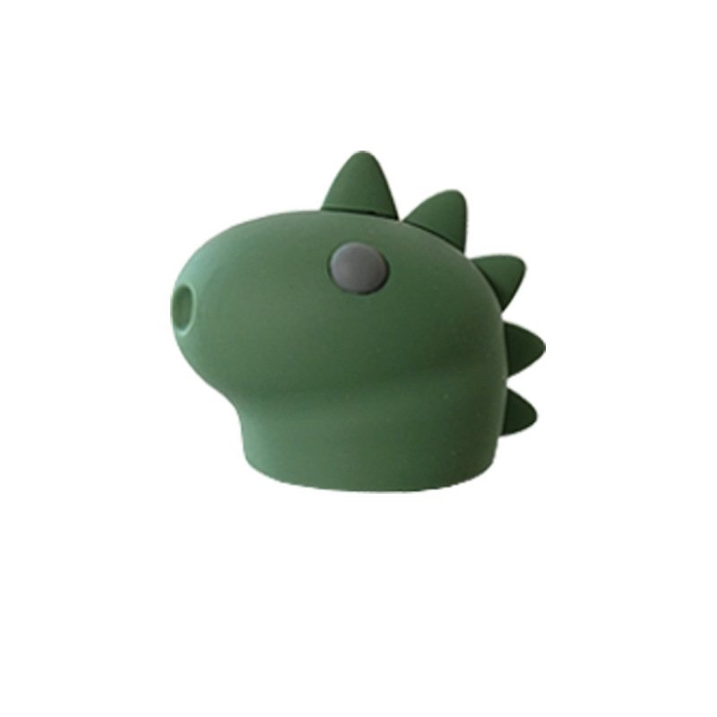 Capac de pahar din silicon cu cap de animal