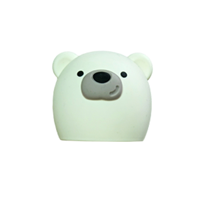 Capac de pahar din silicon cu cap de animal