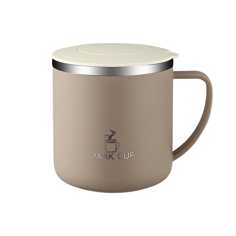 Cană de cafea din oțel inoxidabil 304 cu capac, termoizolantă, pentru bărbați și femei, acasă și la birou
