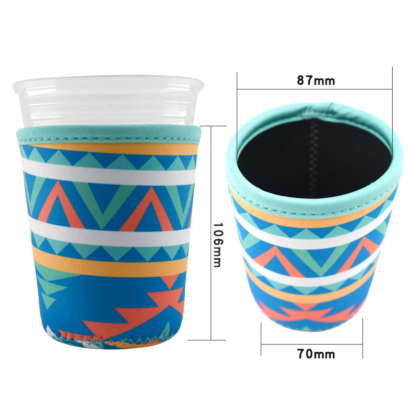 Set de huse din neopren pentru pahare de ceai cu lapte și cafea; huse pentru ținere în mână și huse pentru corn de înghețată.
