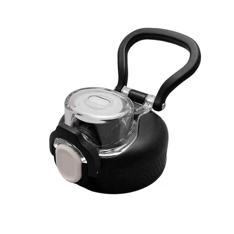 Capac pentru cană HM3480 anti-scurgere, pentru băut direct — capac termos pentru copii cu design Strawberry Bear, ochi mari