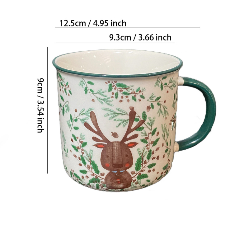 Cană ceramică drăguță cu personaje de desene animate pentru copii, cană zilnică pentru băut, compatibilă cu microundele pentru încălzirea laptelui, cană pentru cuplu