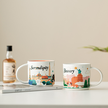 Ceașcă ceramică pentru cafea cu logo personalizat, cadou ideal.