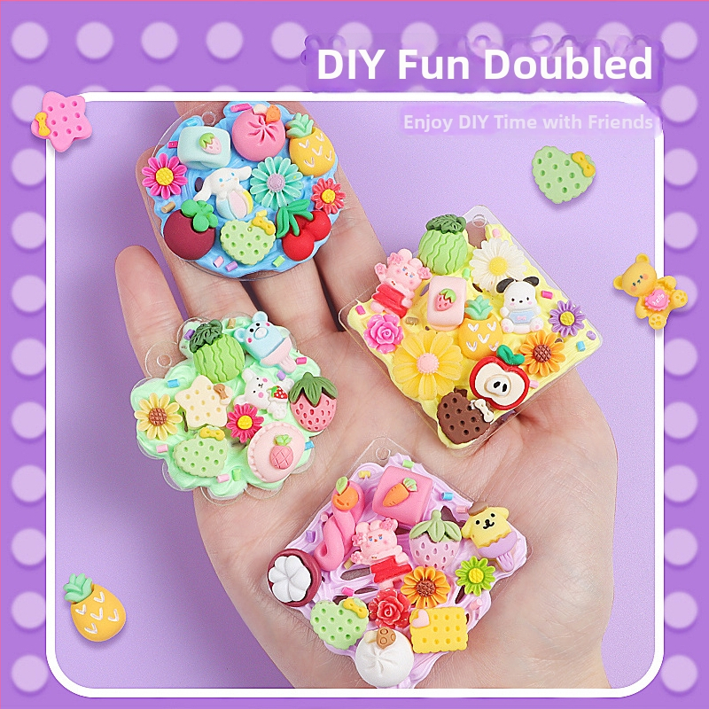 Set de carduri cu gel-crem, cu autocolante, suport pentru carduri și cutie de depozitare – papetărie DIY lucrată manual pentru fete