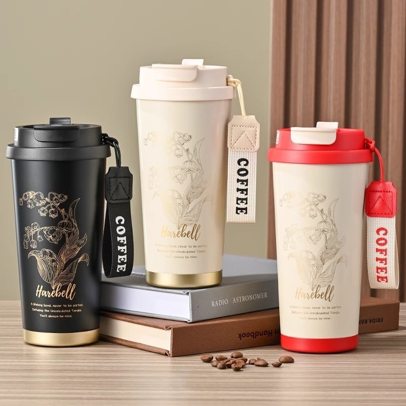 Cana termică cu pai Lily of the Valley – design elegant, calitate superioară