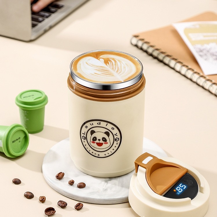 Ceașcă de cafea cu interior din oțel inoxidabil 304, etanșă și anti-scurgeri, portabilă și elegantă