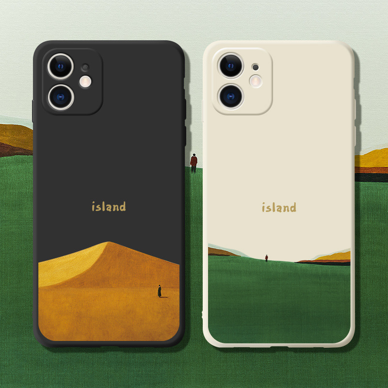 Orange Cat kućište od tekućeg silikona za iPhone 14 Pro Max i iPhone 13 Pro – minimalističko zaštitno kućište