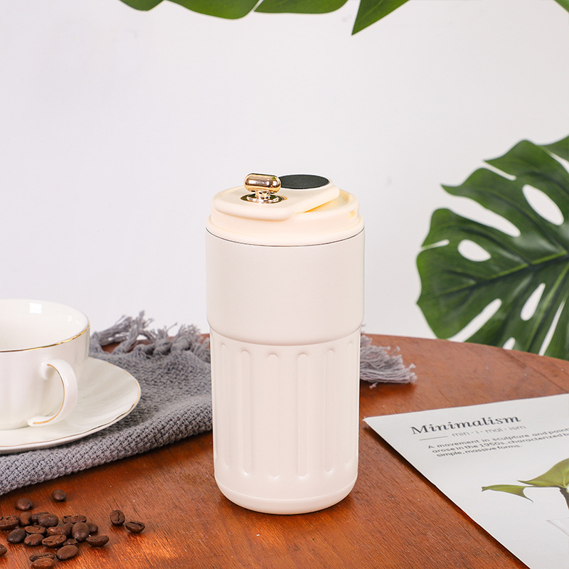 Cană de cafea din oțel inoxidabil 316 cu afișaj inteligent al temperaturii, portabilă pentru mașină, cu șnur, termos izolat