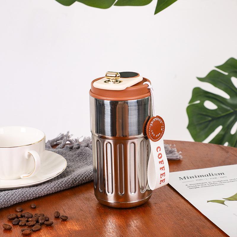 Cană de cafea din oțel inoxidabil 316 cu afișaj inteligent al temperaturii, portabilă pentru mașină, cu șnur, termos izolat
