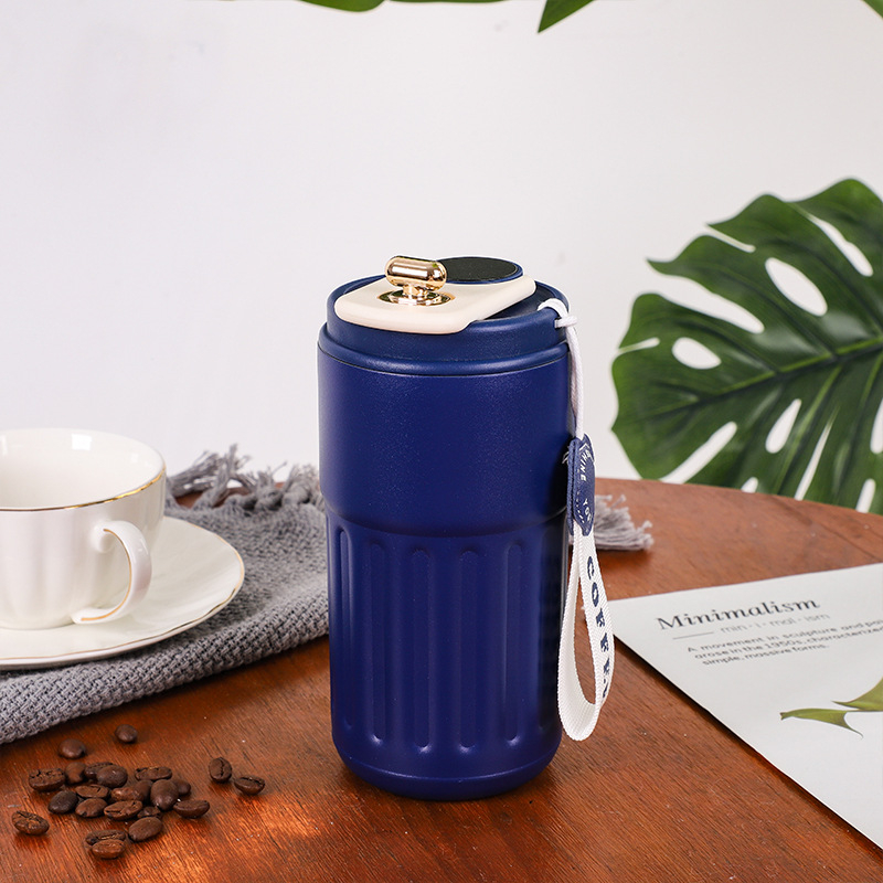 Cană de cafea din oțel inoxidabil 316 cu afișaj inteligent al temperaturii, portabilă pentru mașină, cu șnur, termos izolat