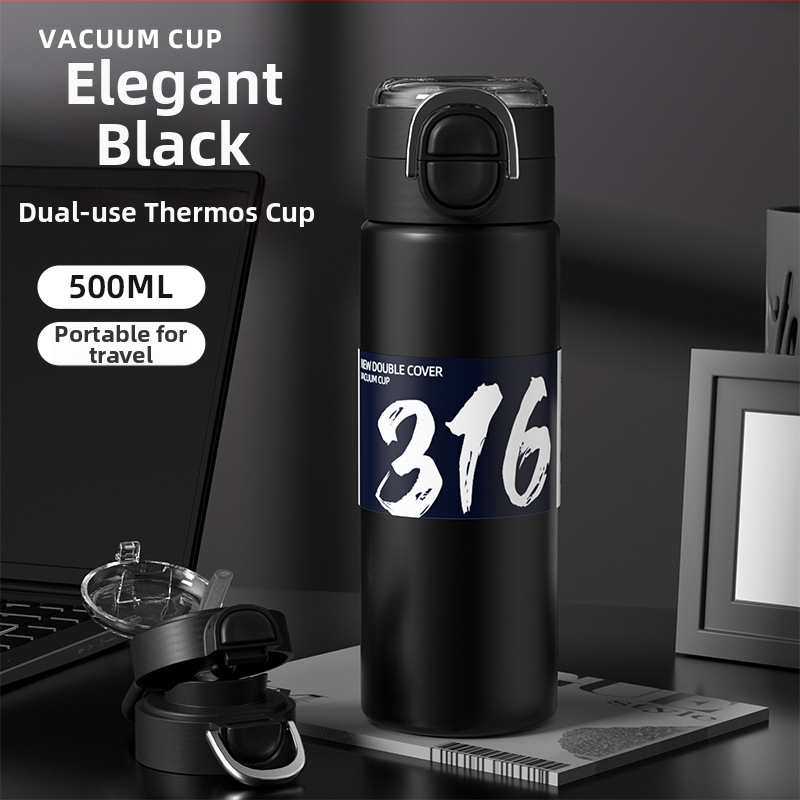 Noul termos minimalist din oțel inoxidabil 316, portabil pentru exterior, unisex