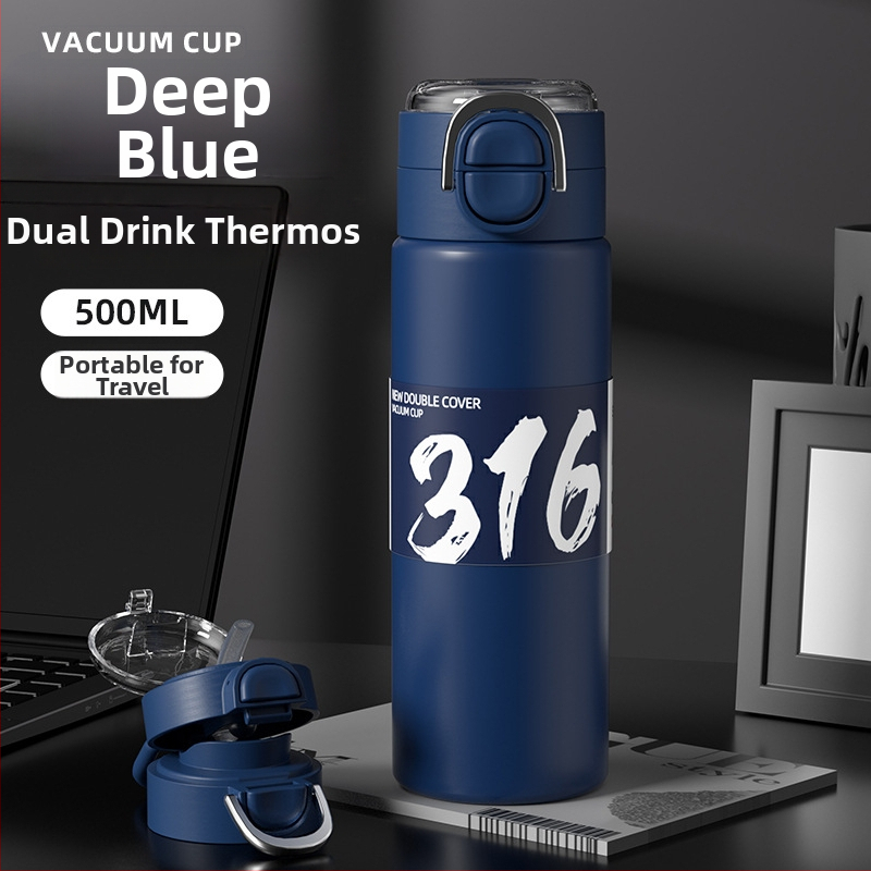 Noul termos minimalist din oțel inoxidabil 316, portabil pentru exterior, unisex