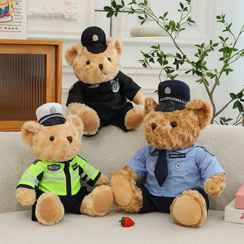 Plišani policijski medvjedić u vatrogasnoj uniformi – Teddy medvjed za djevojčice i djecu