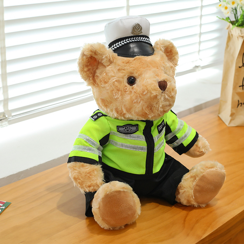 Plišani policijski medvjedić u vatrogasnoj uniformi – Teddy medvjed za djevojčice i djecu