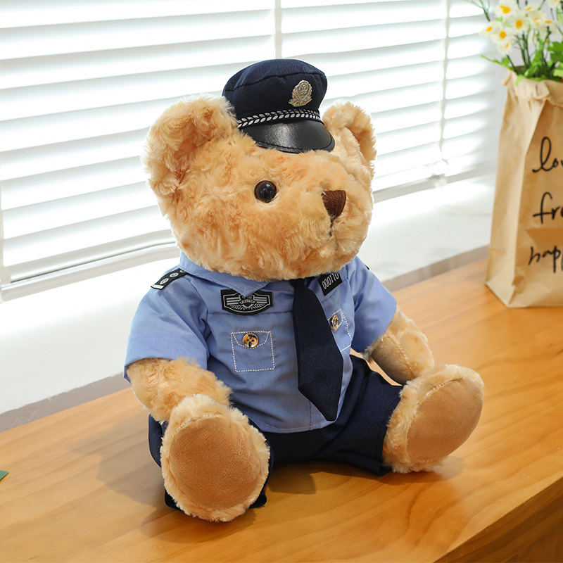 Plišani policijski medvjedić u vatrogasnoj uniformi – Teddy medvjed za djevojčice i djecu