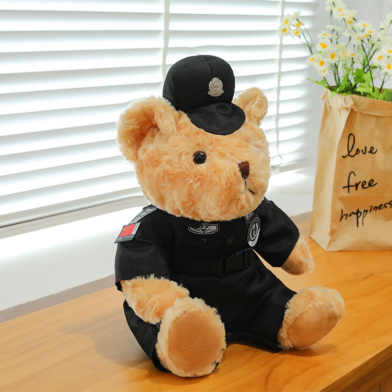 Plišani policijski medvjedić u vatrogasnoj uniformi – Teddy medvjed za djevojčice i djecu