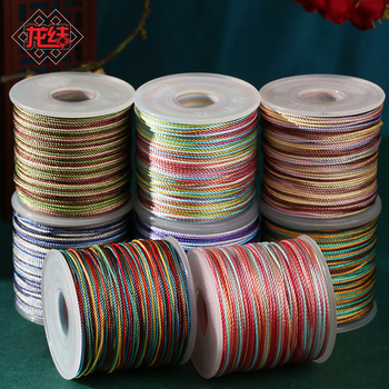 Dragon Knot brățară din șnur țesut manual cu 24 fire, 1.0 mm, mărgele, vopsea multicoloră, rezistentă la decolorare