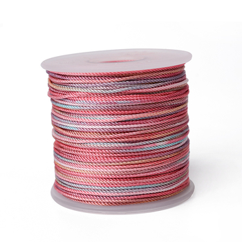 Dragon Knot brățară din șnur țesut manual cu 24 fire, 1.0 mm, mărgele, vopsea multicoloră, rezistentă la decolorare