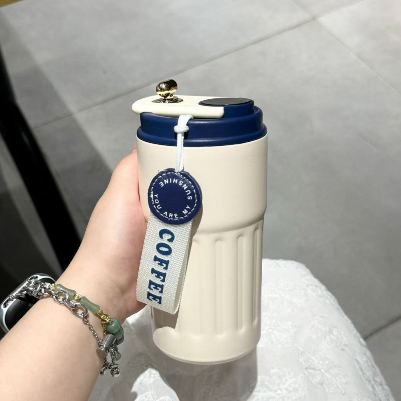 Cană izolantă din oțel inoxidabil cu afișaj de temperatură, cană portabilă pentru cafea/apă, cadou pentru studenți și birou