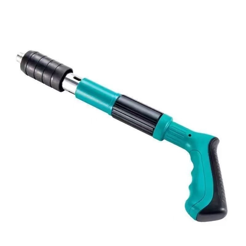 Pistol cuie pentru plafon cu dispozitiv de fixare integrat pentru instalații electrice și sanitare