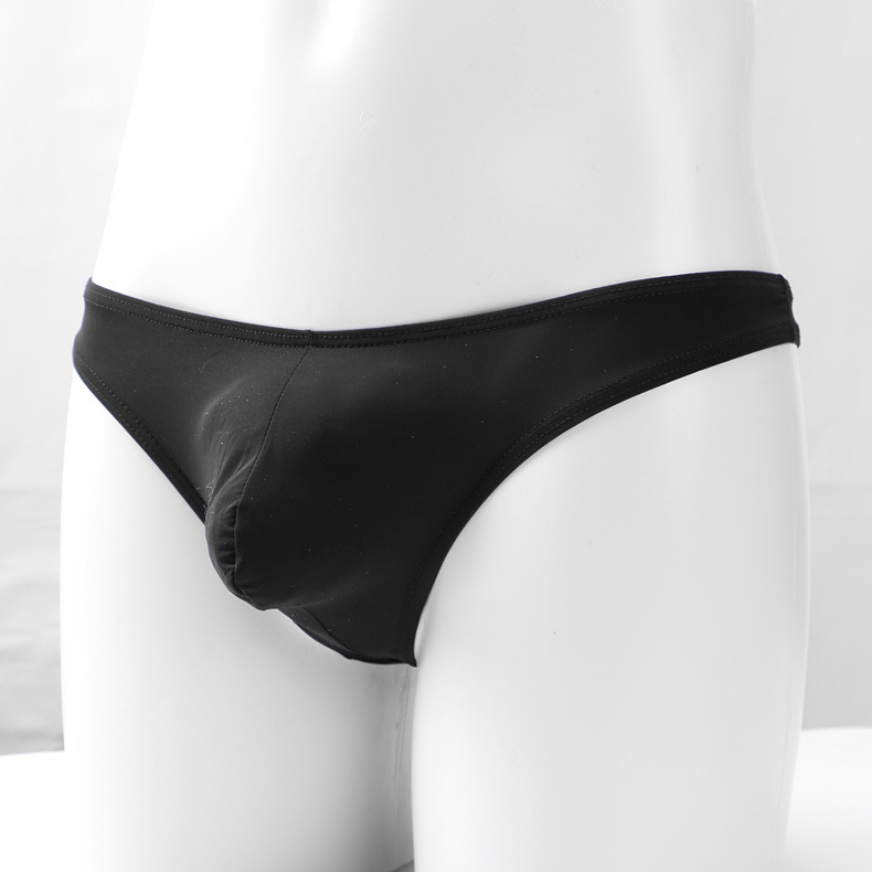 Novo muški thong donje rublje od ice silk prozirno, niski struk, sportski stil, dizajn s U-oblikom i T-oblikom, prozračan, korejski stil