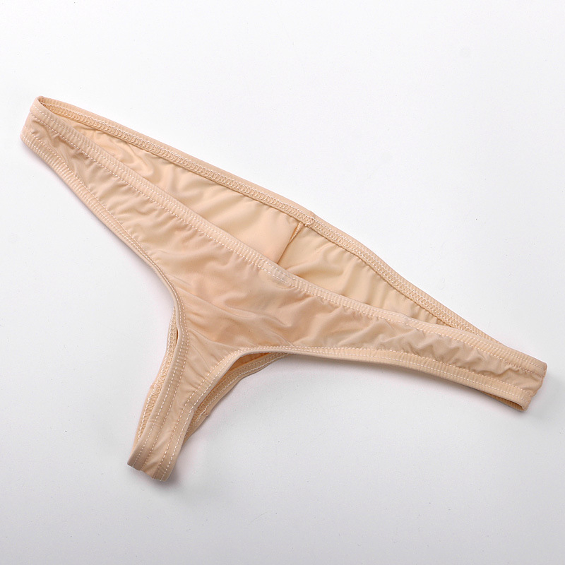 Novo muški thong donje rublje od ice silk prozirno, niski struk, sportski stil, dizajn s U-oblikom i T-oblikom, prozračan, korejski stil