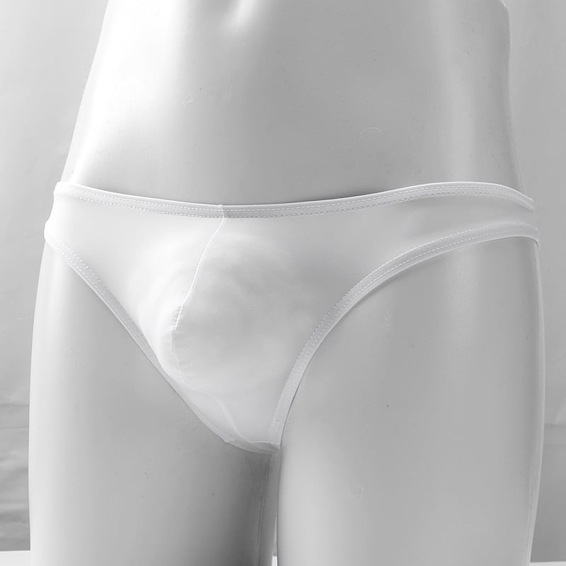 Novo muški thong donje rublje od ice silk prozirno, niski struk, sportski stil, dizajn s U-oblikom i T-oblikom, prozračan, korejski stil