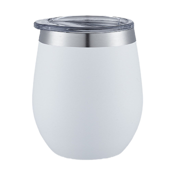 Ceașcă de ou de 8 oz, izolație în vid, interior din oțel inoxidabil 304, exterior din oțel inoxidabil 201, formă în U, finisaj cu pulverizare plastic, pahar pentru vin roșu