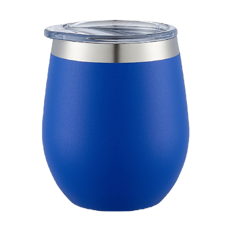 Ceașcă de ou de 8 oz, izolație în vid, interior din oțel inoxidabil 304, exterior din oțel inoxidabil 201, formă în U, finisaj cu pulverizare plastic, pahar pentru vin roșu