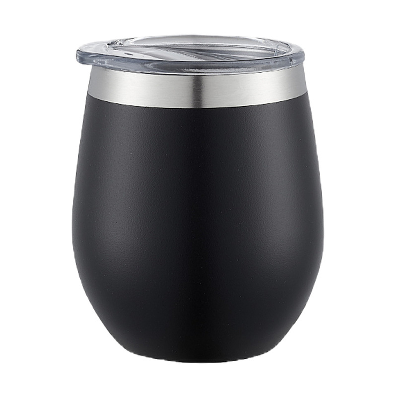 Ceașcă de ou de 8 oz, izolație în vid, interior din oțel inoxidabil 304, exterior din oțel inoxidabil 201, formă în U, finisaj cu pulverizare plastic, pahar pentru vin roșu