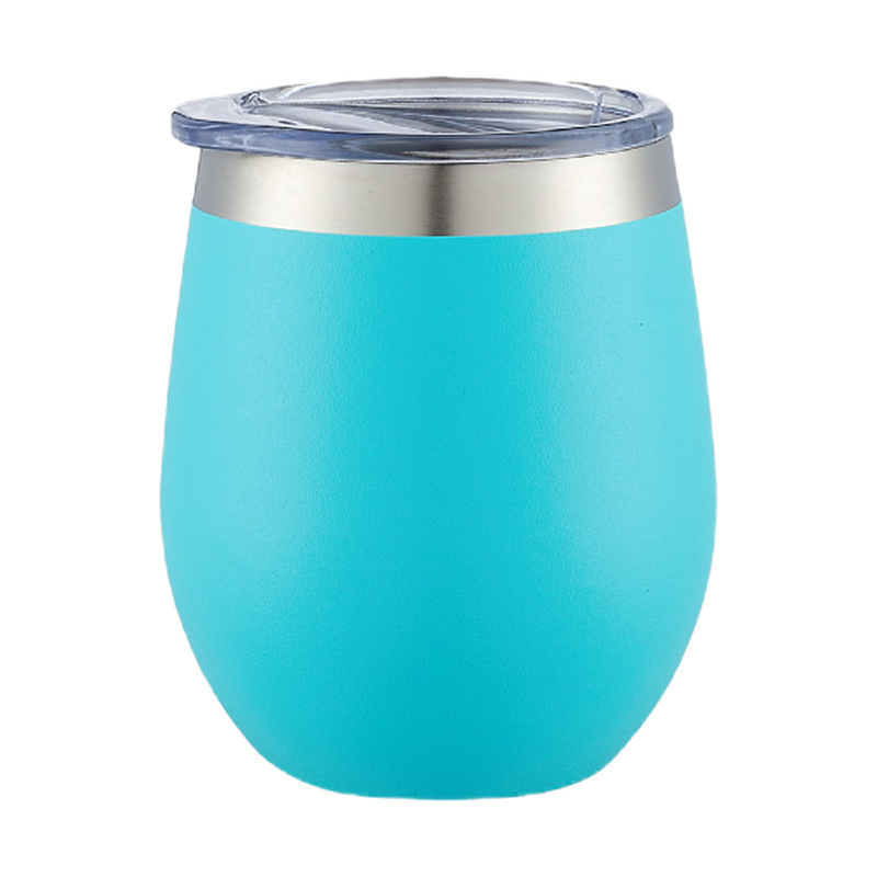 Ceașcă de ou de 8 oz, izolație în vid, interior din oțel inoxidabil 304, exterior din oțel inoxidabil 201, formă în U, finisaj cu pulverizare plastic, pahar pentru vin roșu