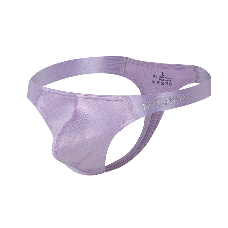 Muške tangice od ice silk, niska struka, prozirne, s velikim džepom