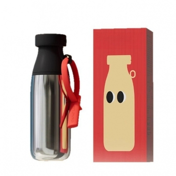 Dopamine Milk Bottle, sticlă izolată din oțel inoxidabil 316 cu separare ceai‑apă, portabilă pentru exterior, pahar dublu pentru băut, capac răsucire