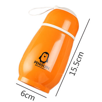 Cană termică pentru copii, pinguin colorat ca bomboane, din oțel inoxidabil, cu logo imprimat — cadou
