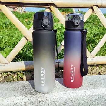 Sticlă de apă din plastic, culoare gradient, capacitate mare, pentru sport și fitness, pentru studenți (bărbați și femei)