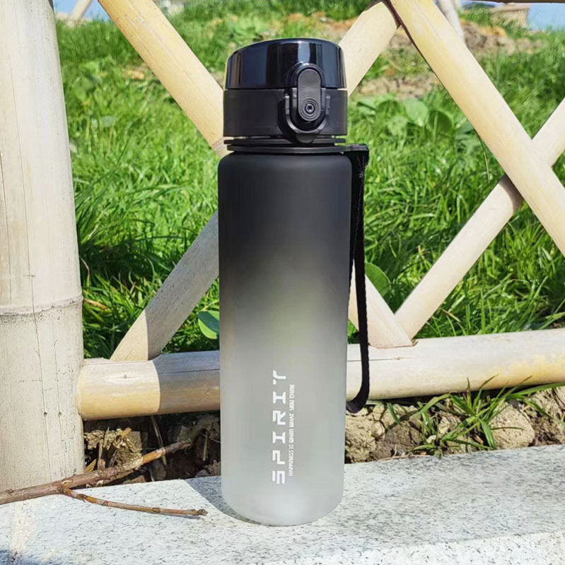 Sticlă de apă din plastic, culoare gradient, capacitate mare, pentru sport și fitness, pentru studenți (bărbați și femei)