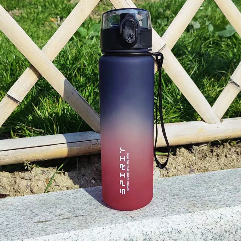 Sticlă de apă din plastic, culoare gradient, capacitate mare, pentru sport și fitness, pentru studenți (bărbați și femei)