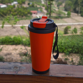 Ceasca de cafea din otel inoxidabil 316 cu Lily of the Valley, termos, izolație vid, portabil, cu logo