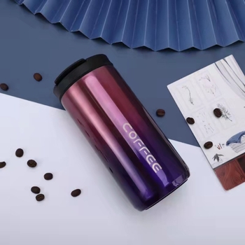 Cana de cafea din oțel inoxidabil 304, izolație în vid, pentru birou, exterior și mașină, pentru băut direct