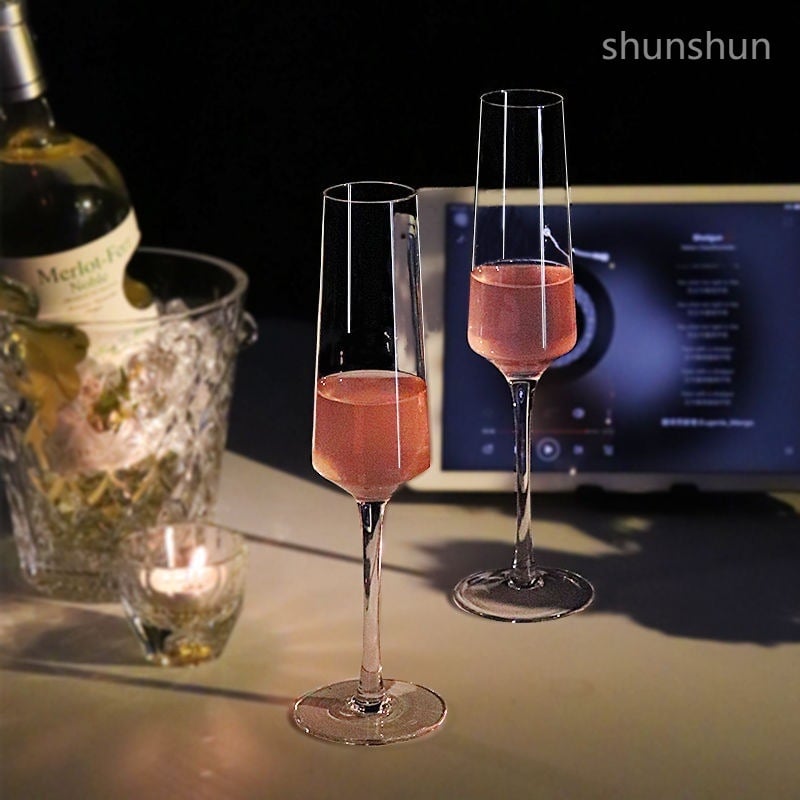 Pahar de șampanie, cristal, pentru vin și cocktail, uz casnic